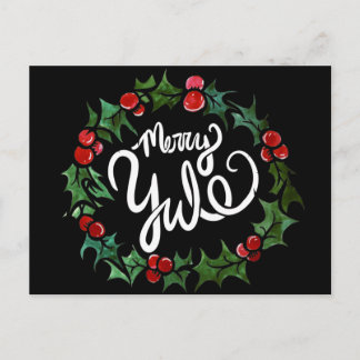 Merry Yule Pagan Helgdagars Wiccan Blsed Yule Vykort