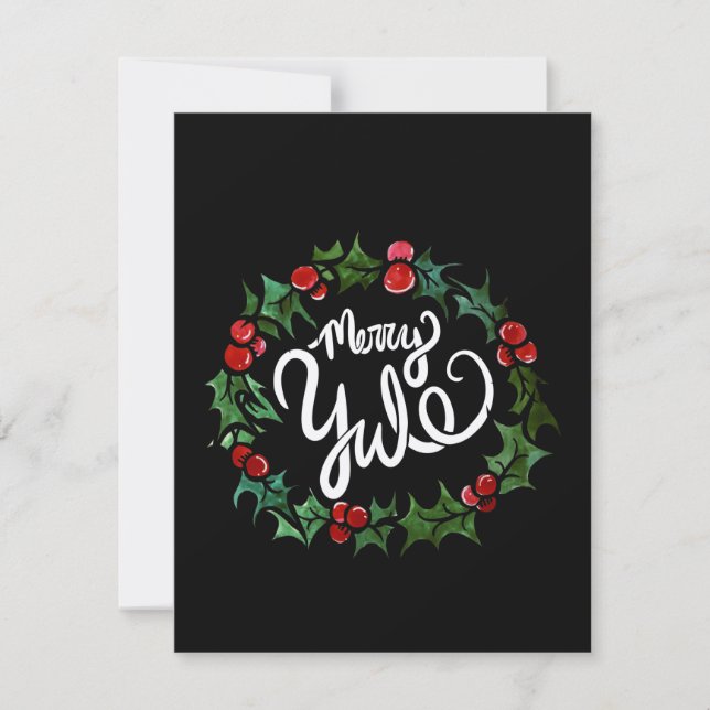 Merry Yule Pagan Holidays Wiccan Blessed Yule  Inbjudningar (Framsida)