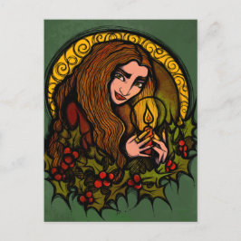 Merry Yule Witch Vykort