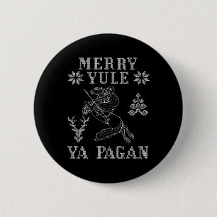 Merry Yule Ya Pagan Odin på Sleipnir Viking Kristu Knapp