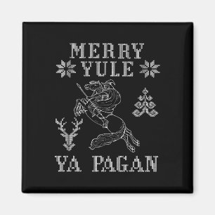Merry Yule Ya Pagan Odin på Sleipnir Viking Kristu Magnet