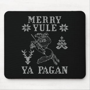 Merry Yule Ya Pagan Odin på Sleipnir Viking Kristu Musmatta