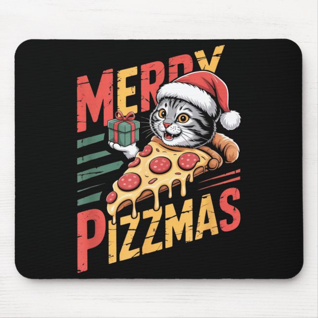 Merry Zzmas Christmas Cat Funny Zza Lover Xmas Cat Musmatta (Framsidan)