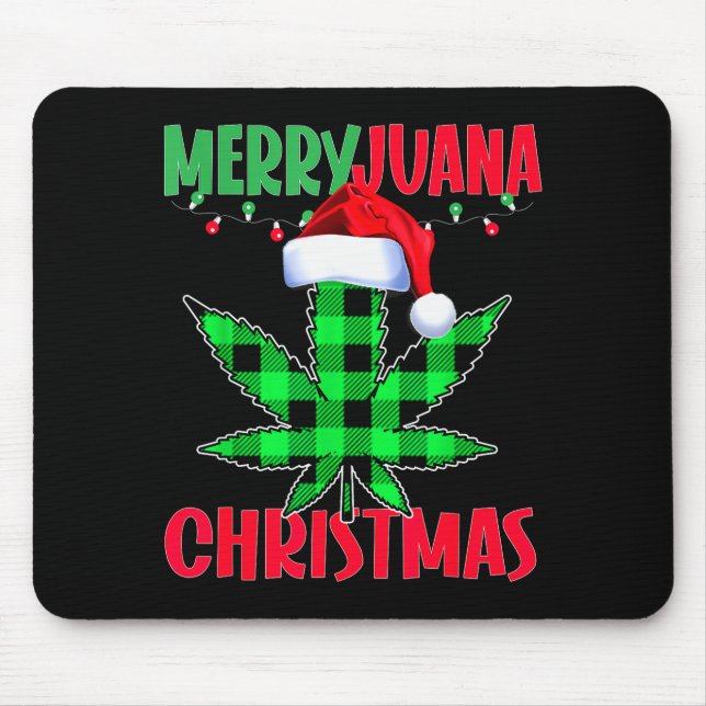 Merryjuana Weed Leaf Funny Christmas Pajama X-mas  Musmatta (Framsidan)