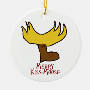 MerryKissMoose Julgransprydnad Keramik