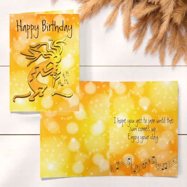 Merrymaker Kokopelli Tonmall Template Kort (Cover and inside greeting template Kokopelli )