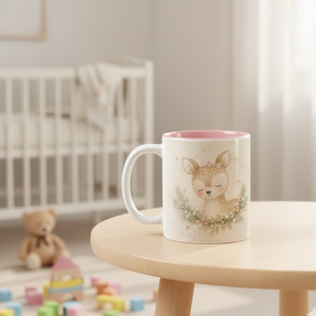 MerryMist Baby Drömmar: Vinterrodnad – Etirisk Bar Två-Tonad Mugg (Skapare uppladdad)