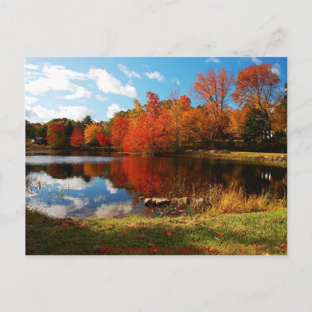 merrymtg -2, Glad-Möte flod Alton NH. Vykort (Framsida)