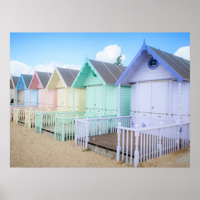 Mersea Island Beach Huts Poster (Framsidan)