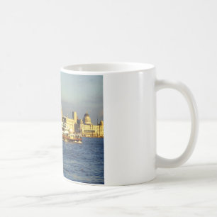 Mersey färja & Liverpool strand Kaffemugg