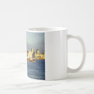Mersey färja & Liverpool strand Kaffemugg