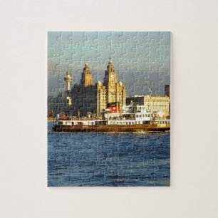 Mersey färja & Liverpool strand Pussel
