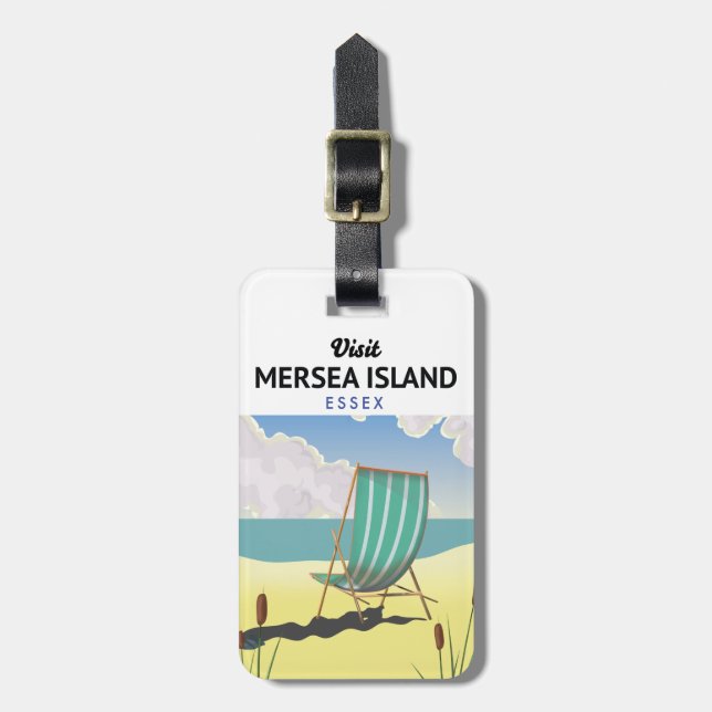 Mersia ö Essex resaffisch Bagagebricka (Vertikal Framsida)