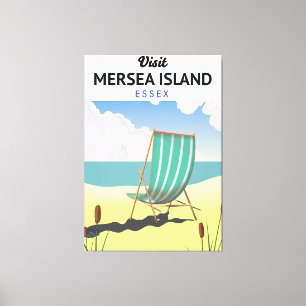 Mersia ö Essex-reseaffisch Canvastryck