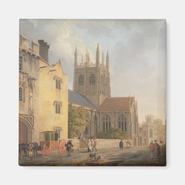 Merton College, Oxford, 1771 (olja på canvas) Magnet (Framsidan)