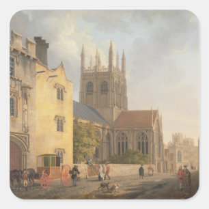 Merton högskola, Oxford, 1771 (olja på kanfas) Fyrkantigt Klistermärke