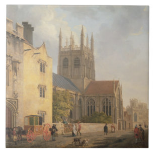 Merton högskola, Oxford, 1771 (olja på kanfas) Kakelplatta