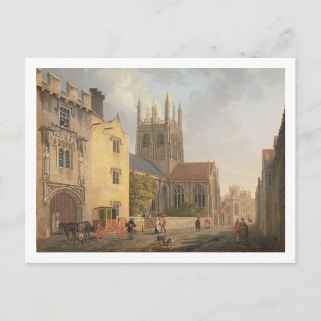 Merton högskola, Oxford, 1771 (olja på kanfas) Vykort (Framsida)