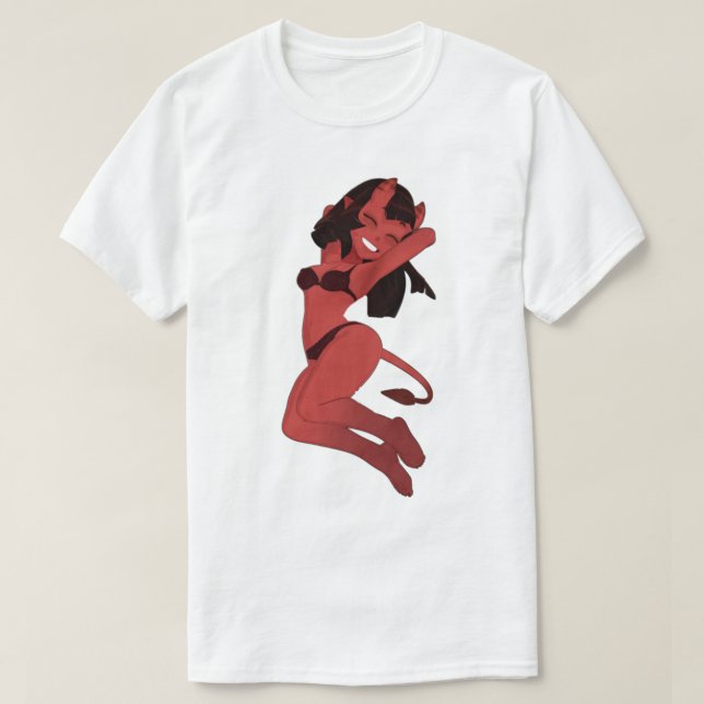 Meru the Succubus Cute Trendiget Stiker-Bad Girl T Shirt (Design framsida)