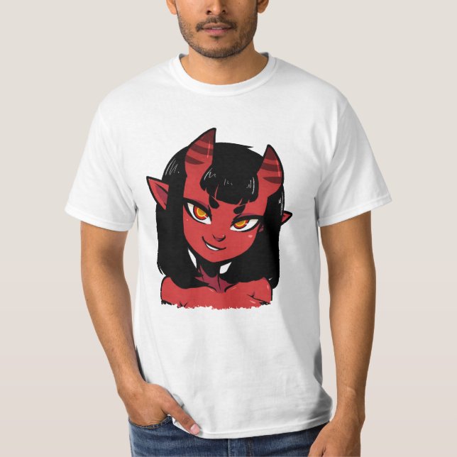 Meru the succubus retro t shirt (Framsida)