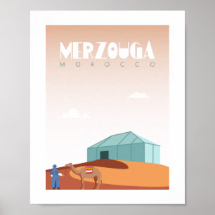 Merzouga city morocco poster