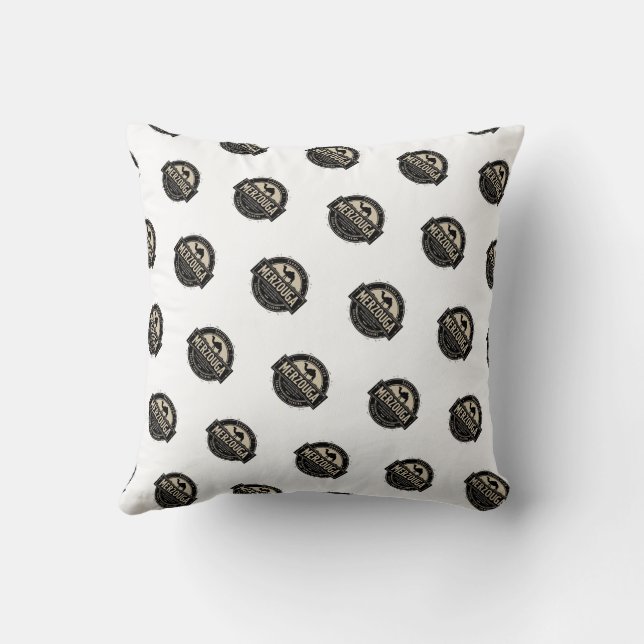 Merzouga Sahara Camel Ride Vintage Throw Pillow Kudde (Baksida)