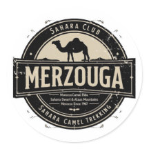Merzouga Sahara Kamelritt Vintage-märke | Retro M