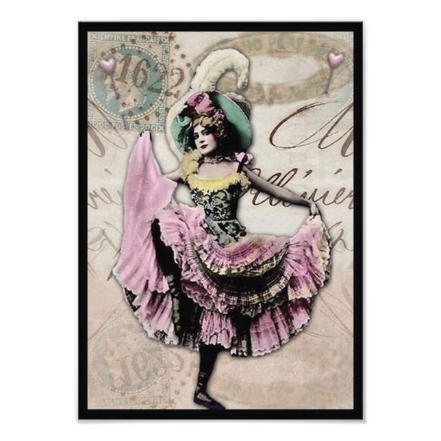 Mes Amis Cancan Dancer 3 Photo Print Fototryck (Framsidan)