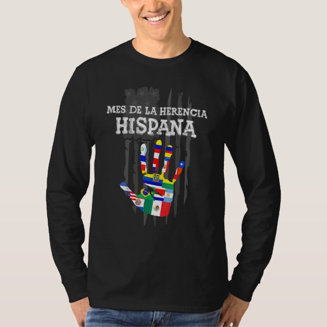 Mes Nacional De La Herencia Hispana Hispanic Herit T Shirt (Framsida)