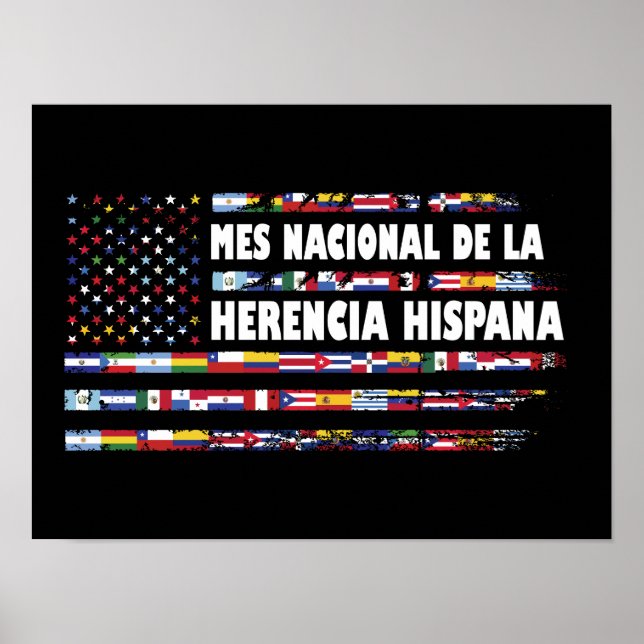 Mes Nacional De La Herencia Hispania Poster (Framsidan)