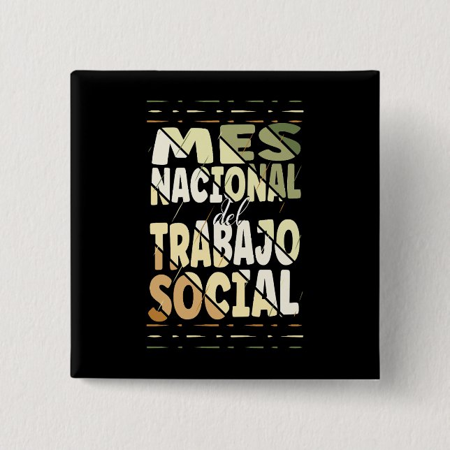 Mes Nacional del Trabajo Social Button Knapp (Framsida)