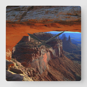 Mesa Arch at Sunrise, Utah Fyrkantig Klocka