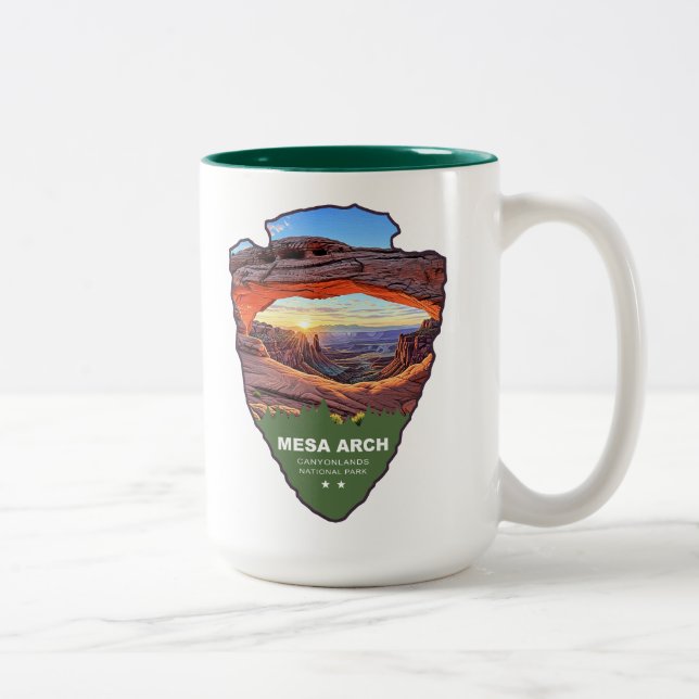 Mesa Arch Canyonlands National Park Arrowhead Två-Tonad Mugg (Höger)