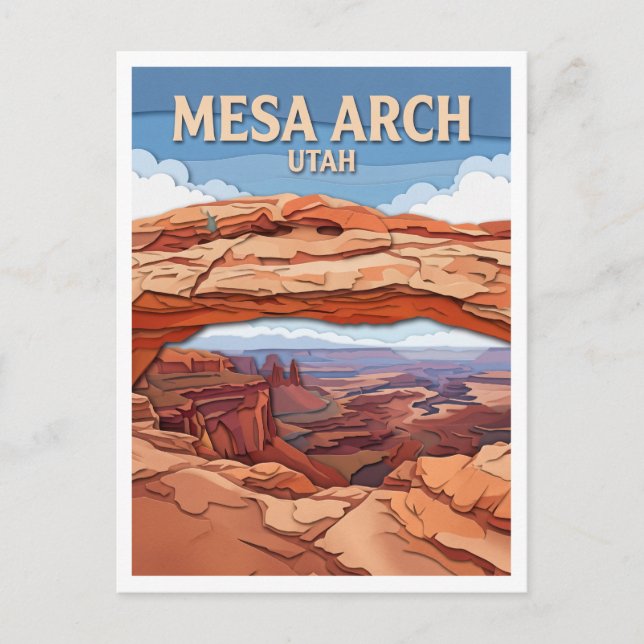 Mesa Arch Moab Utah Vykort (Framsida)