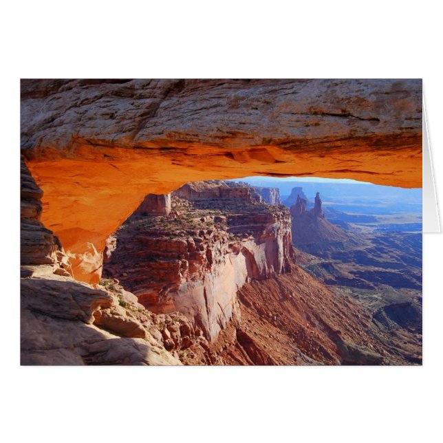 Mesa Arch Sunrise Utah Card Hälsningskort (Framsidan Horizontal)