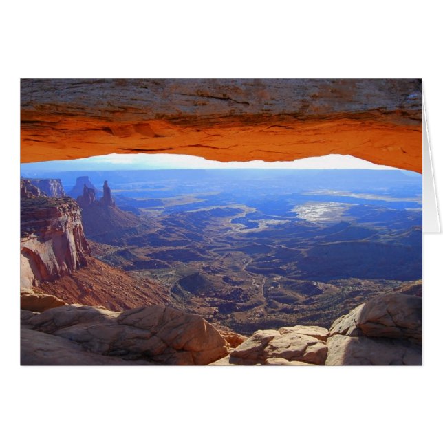 Mesa Arch Utah Card Hälsningskort (Framsidan Horizontal)