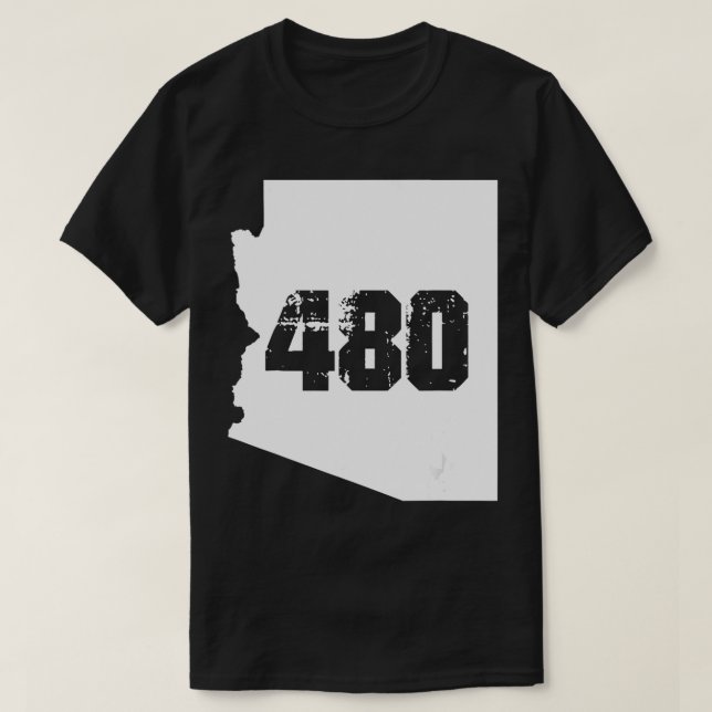 Mesa Arizona 480-områdeskod T Shirt (Design framsida)
