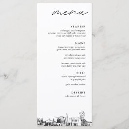 Mesa Arizona Bröllop Dinner Menu Meny