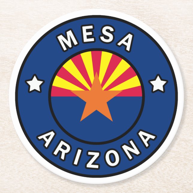 Mesa Arizona Underlägg Papper Rund (Framsidan)