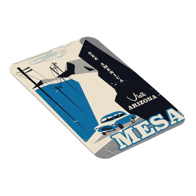 Mesa Arizona vintage resemotiv affisch Magnet (Högersidan)
