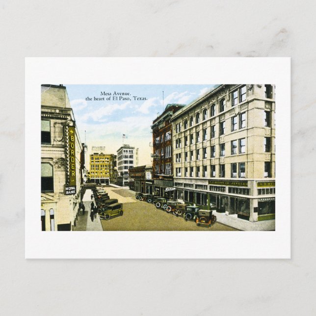 Mesa Avenue, El Paso, Texas Vykort (Framsida)