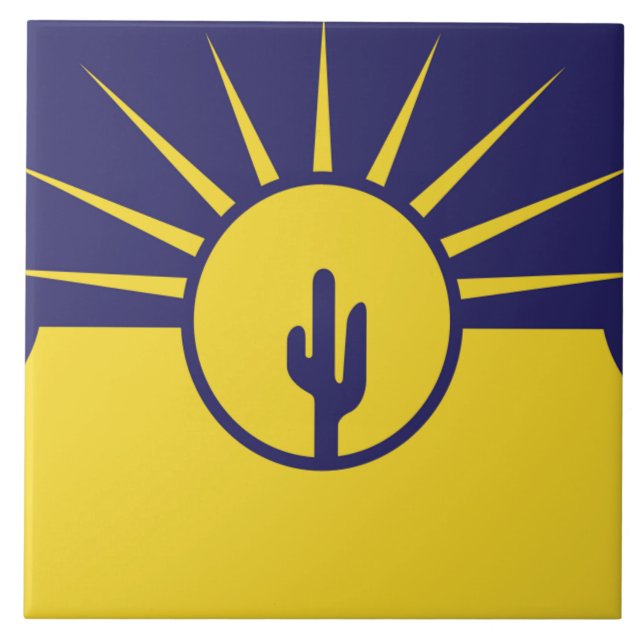 Mesa City flagga Kakelplatta (Framsidan)