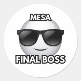 Mesa Final Boss Cool Emoji Klistermärke