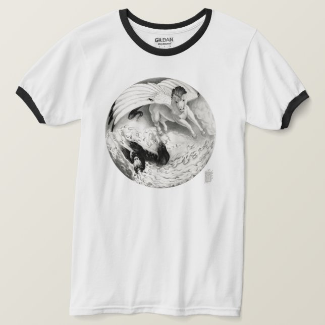 Mesa Pegasus och Nightmare Yin Yang Tee Shirt (Design framsida)