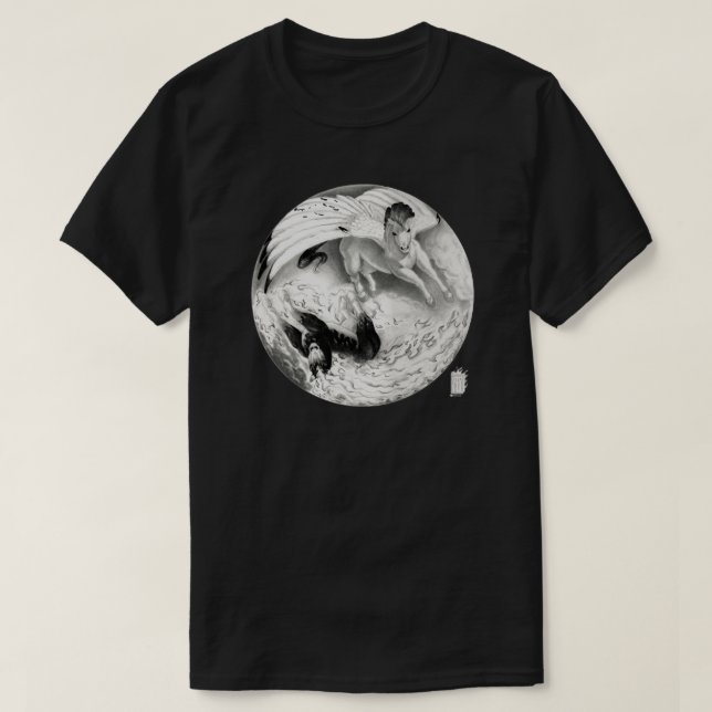 Mesa Pegasus och Nightmare Yin Yang Tee Shirt (Design framsida)