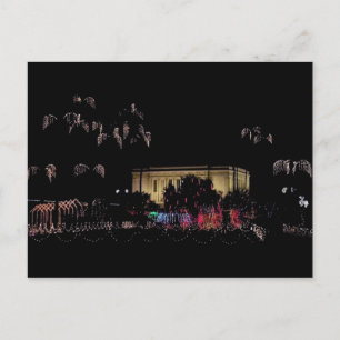 Mesa temple christmas ljus helg vykort