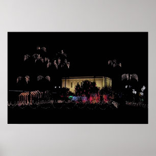 Mesa temple christmas ljus poster