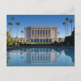 Mesa temple reflekterande i blå bassäng vykort