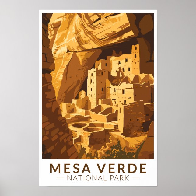 Mesa Verde National Park Cliff Palace Resa Konst Poster (Framsidan)