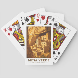 Mesa Verde National Park Cliff Palace Travel Art Casinokort